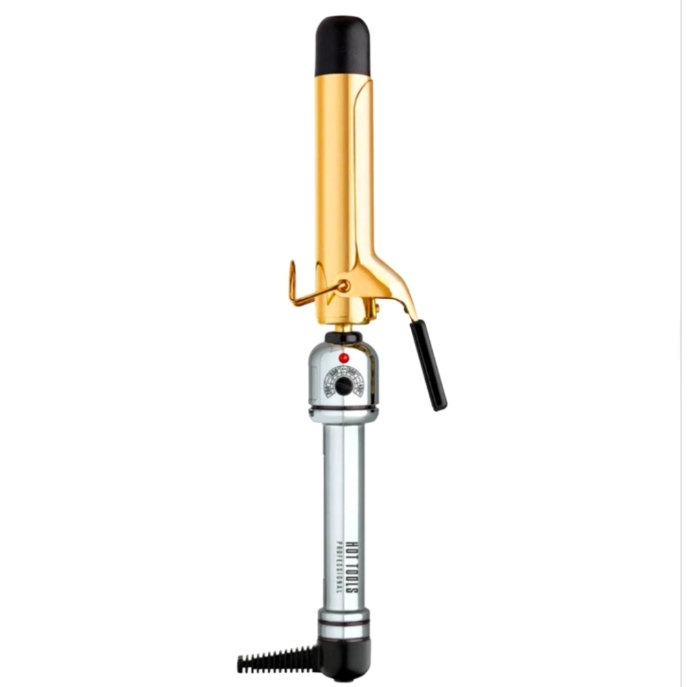 Hot Tools holographic shiny silver gold curling iron 1in